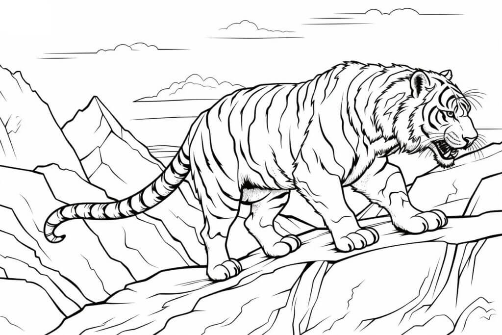 Desenho de Tigre para imprimir