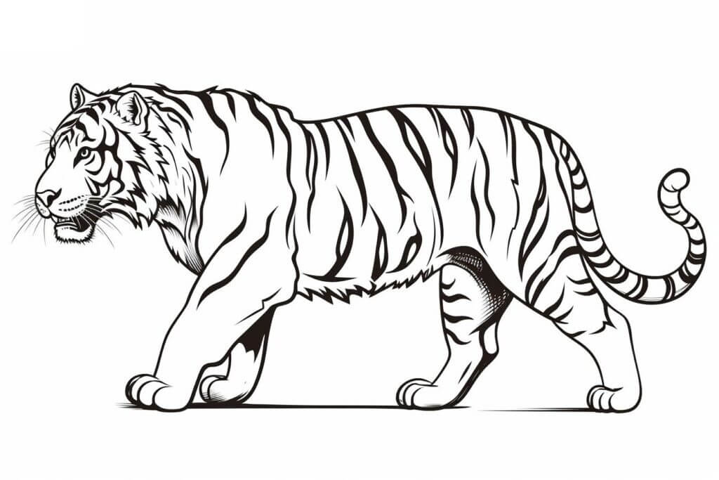 Desenho de Tigre para imprimir
