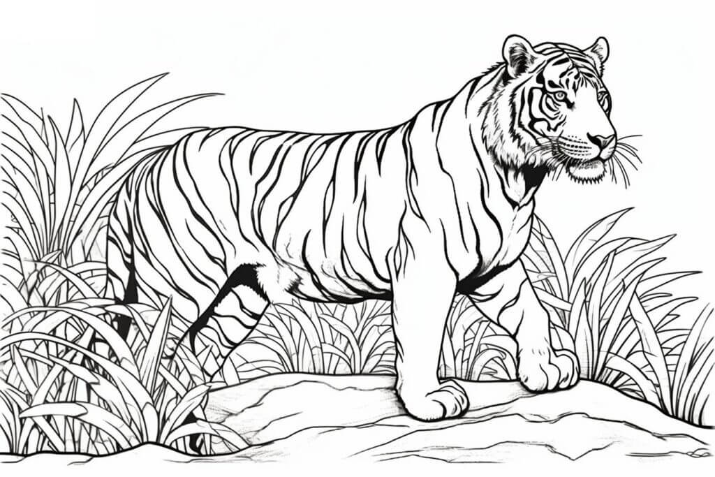 Desenho de Tigre para imprimir