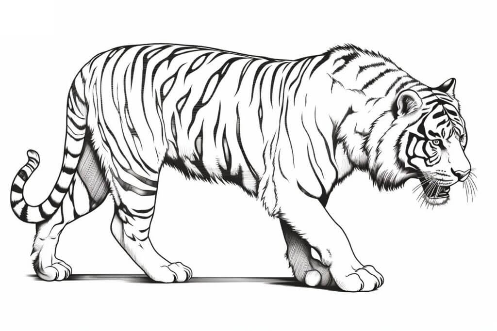 Desenho de Tigre para imprimir