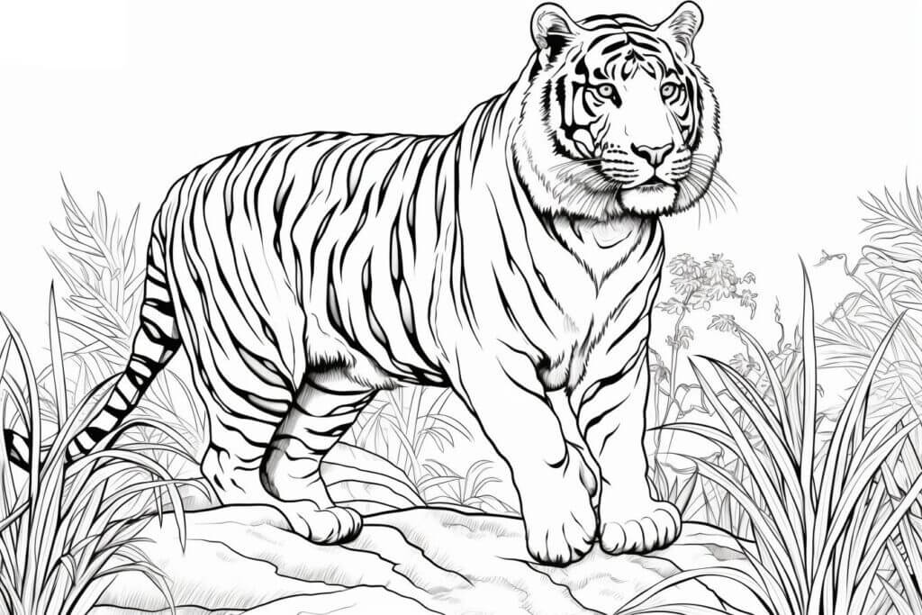 Desenho de Tigre para imprimir