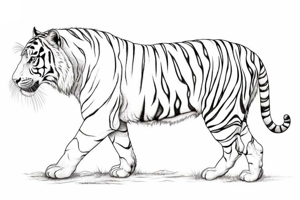 Desenho de Tigre para imprimir