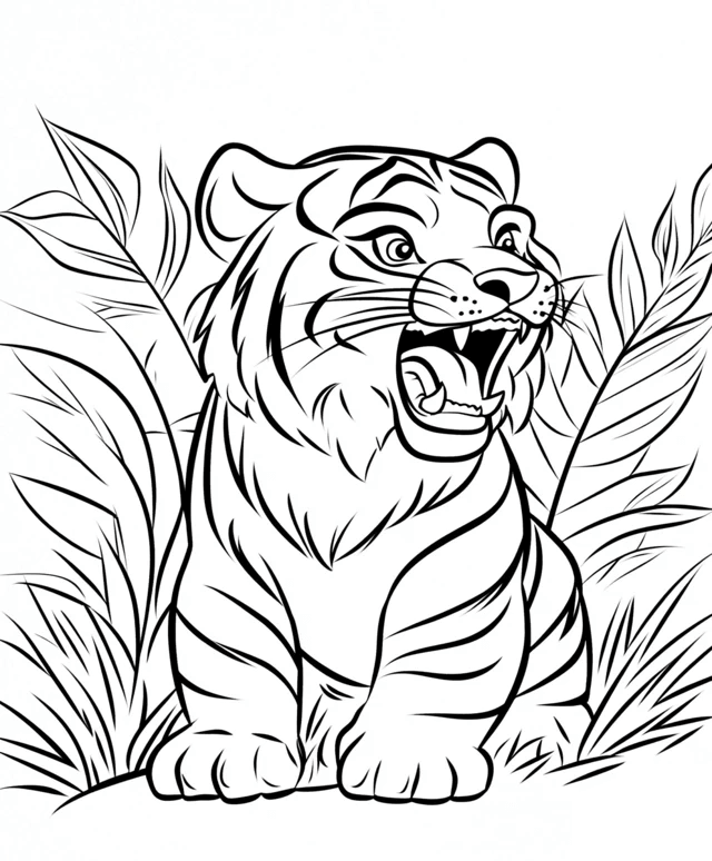 Desenho de Tigre para imprimir