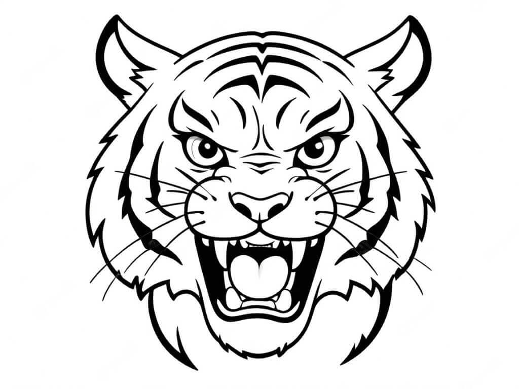 Desenho de Tigre para imprimir