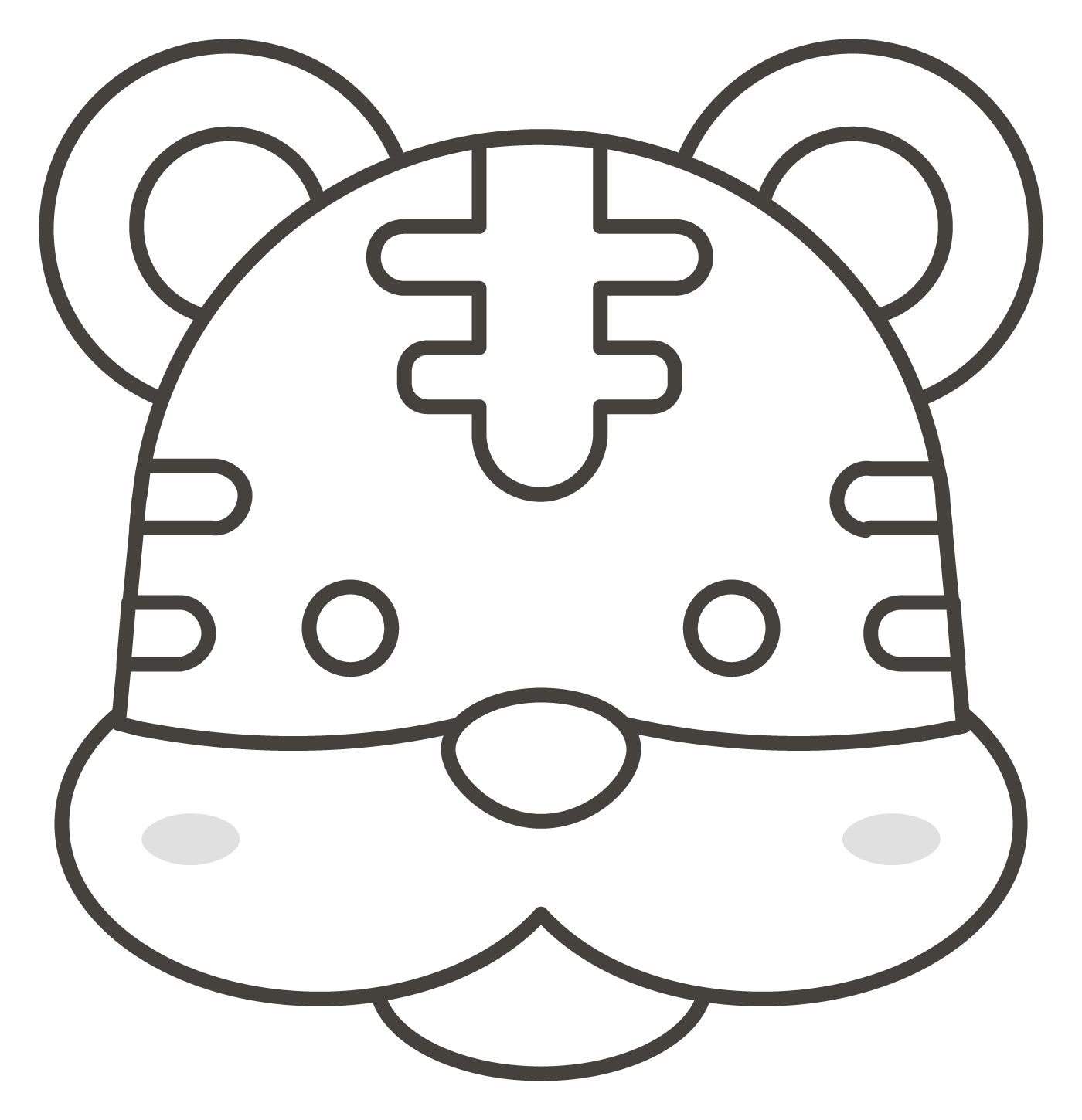 Desenho de Tigre para imprimir
