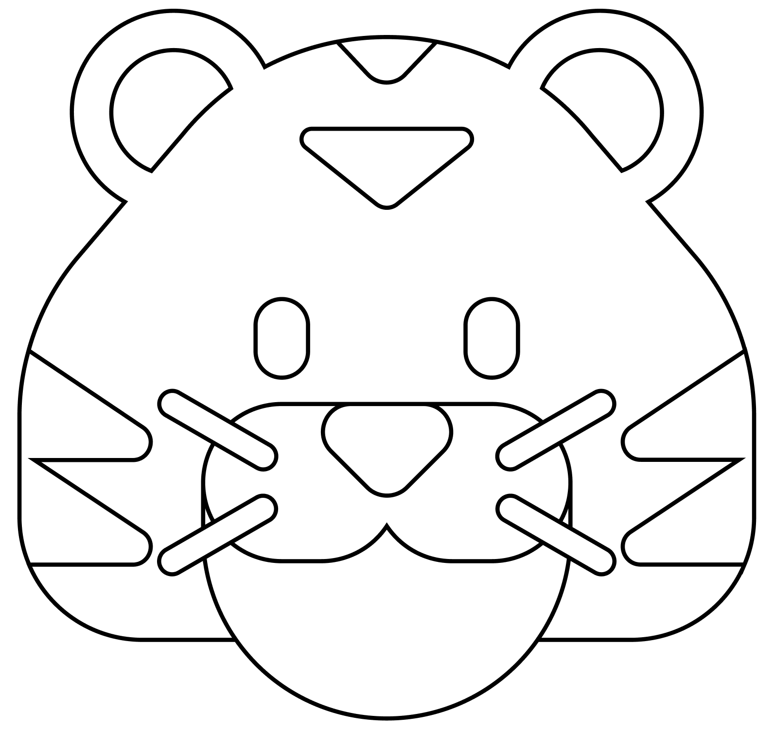 Desenho de Tigre para imprimir