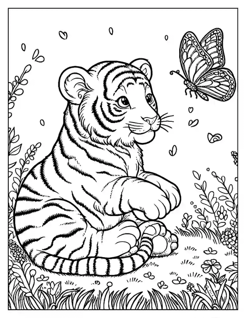 Desenho de Tigre para imprimir