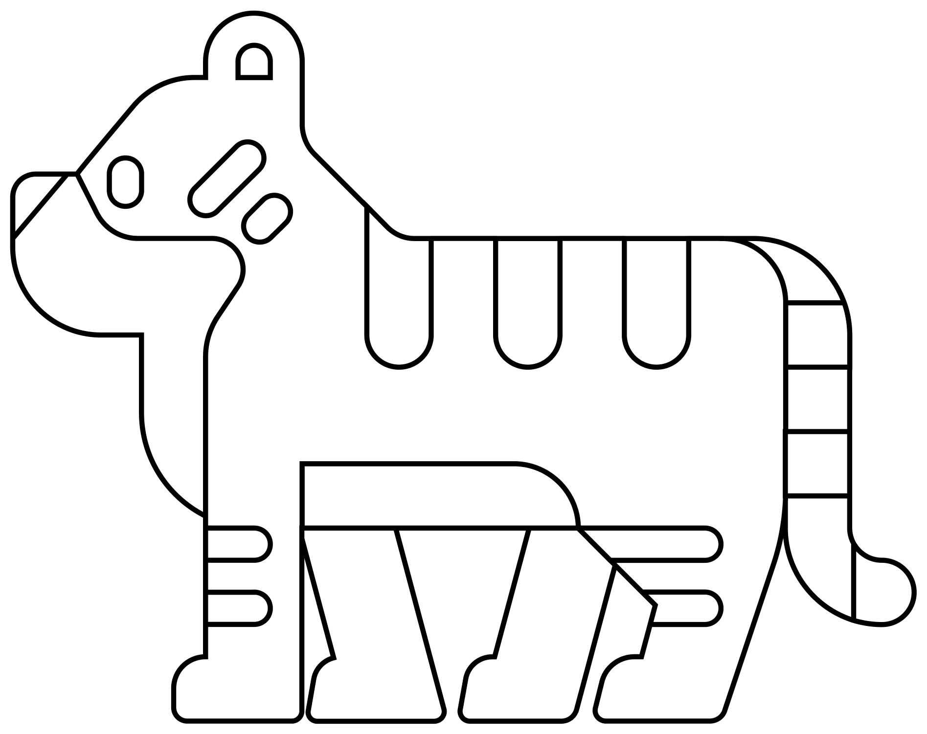 Desenho de Tigre para imprimir