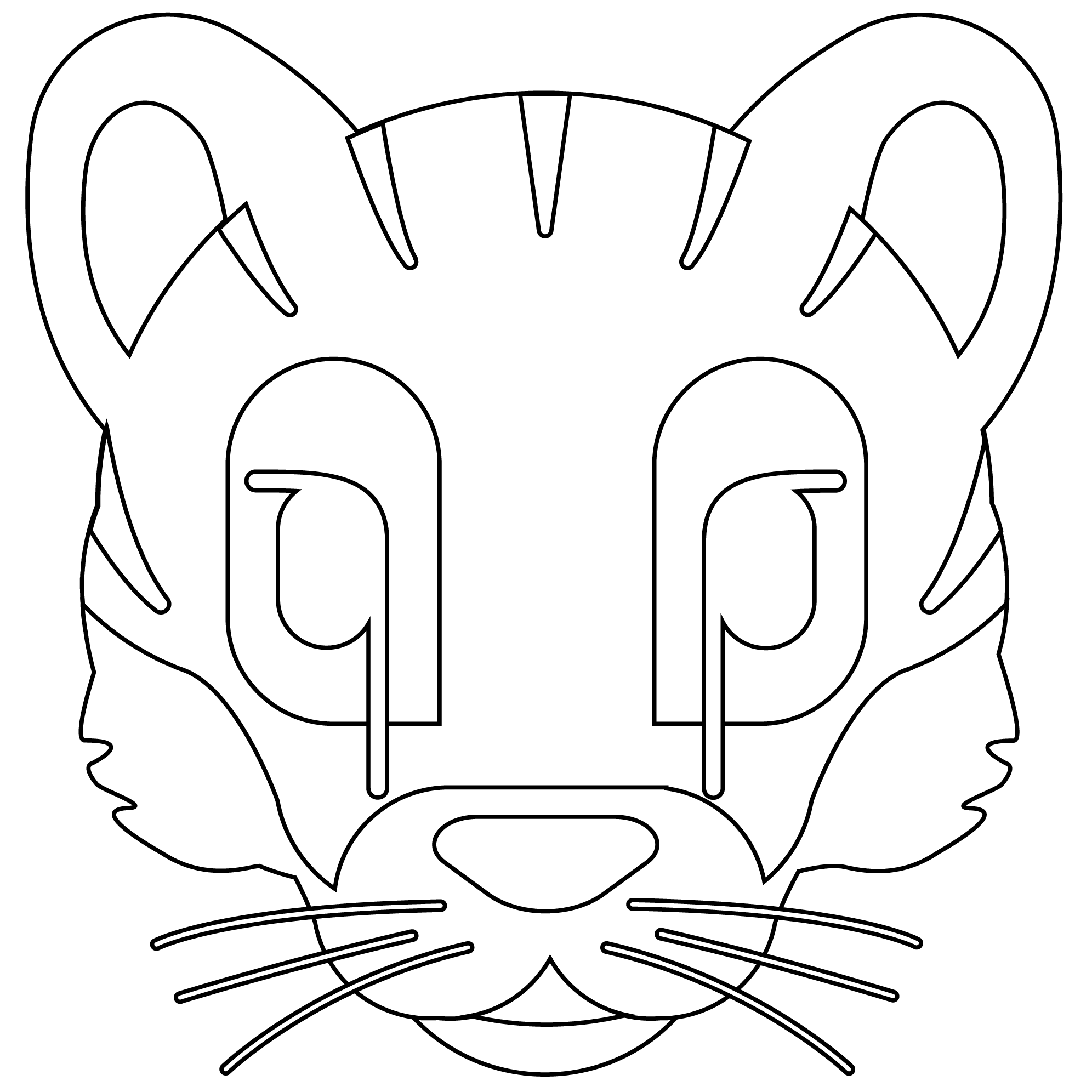 Desenho de Tigre para imprimir