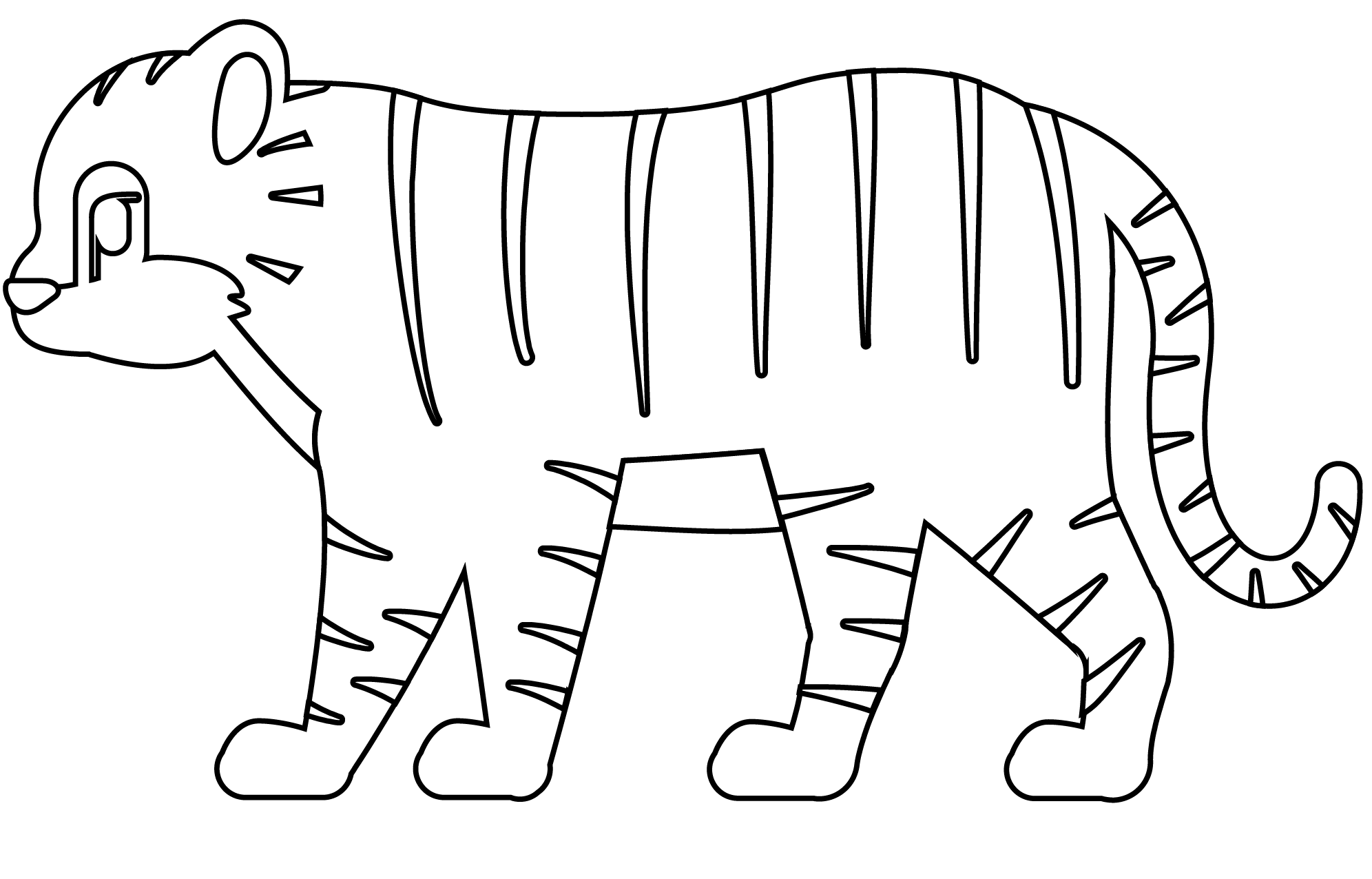 Desenho de Tigre para imprimir