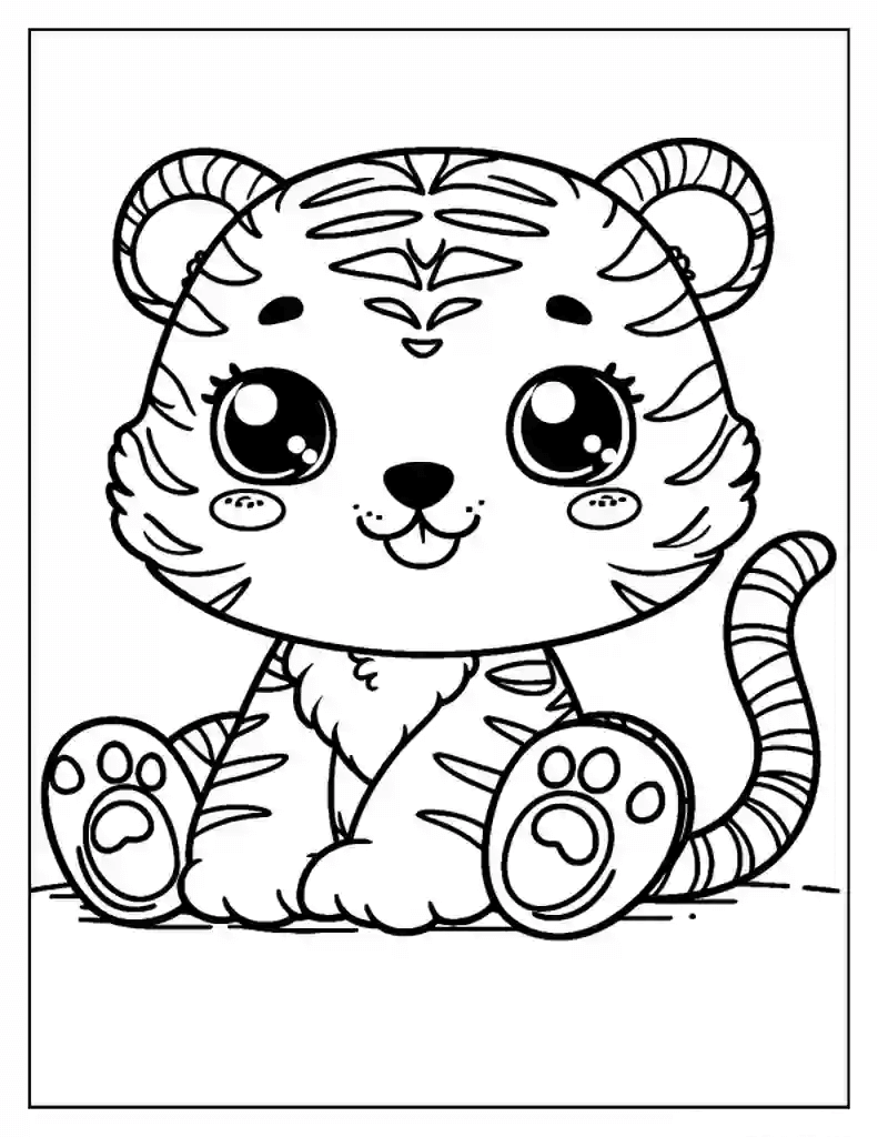 Desenho de Tigre para imprimir