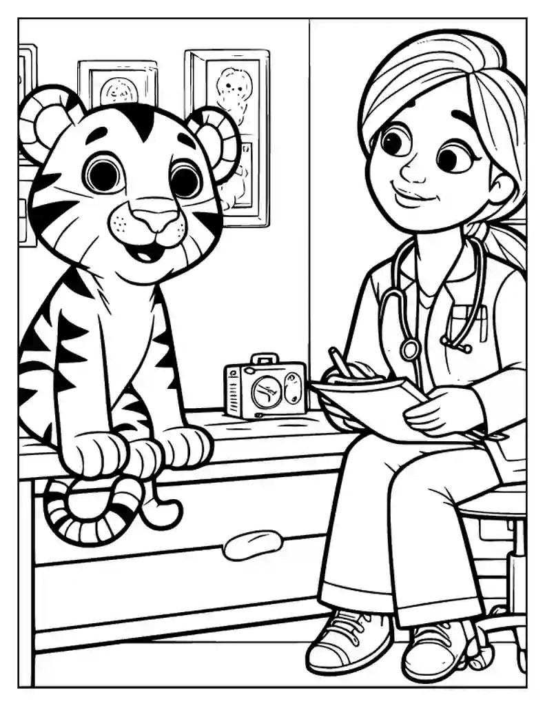 Desenho de Tigre para imprimir