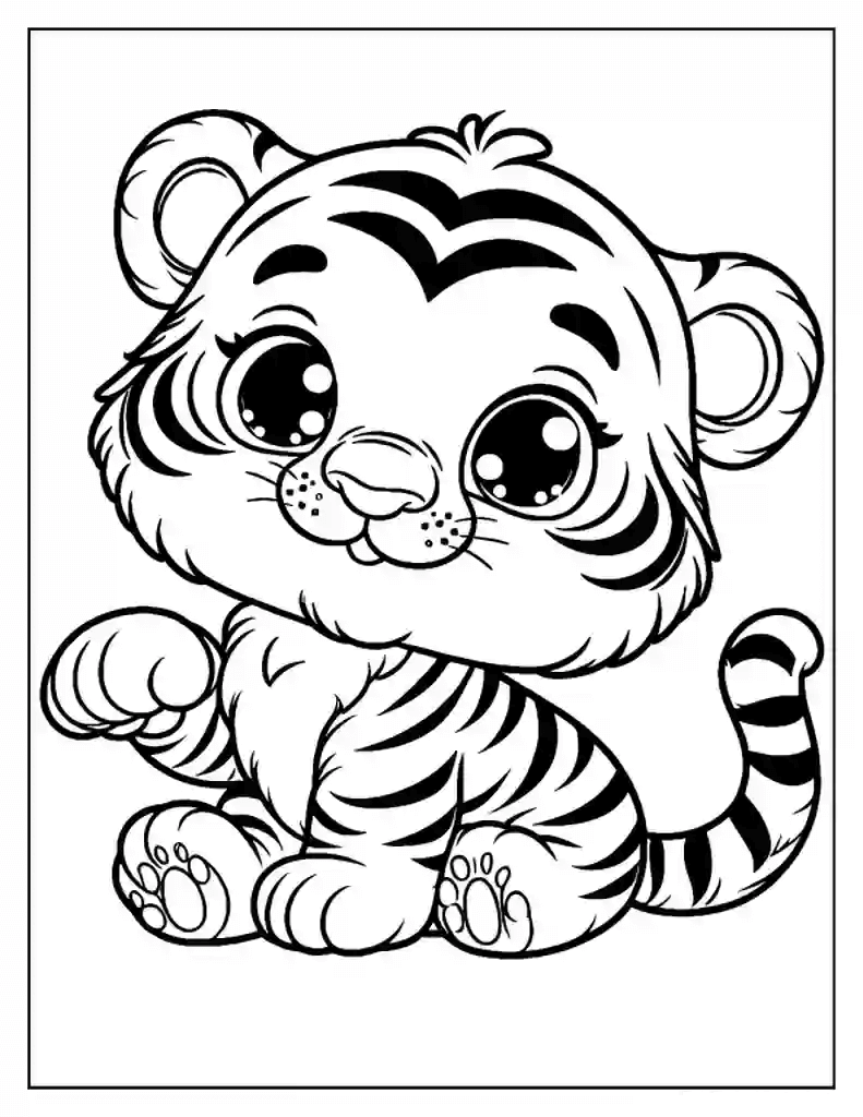 Desenho de Tigre para imprimir