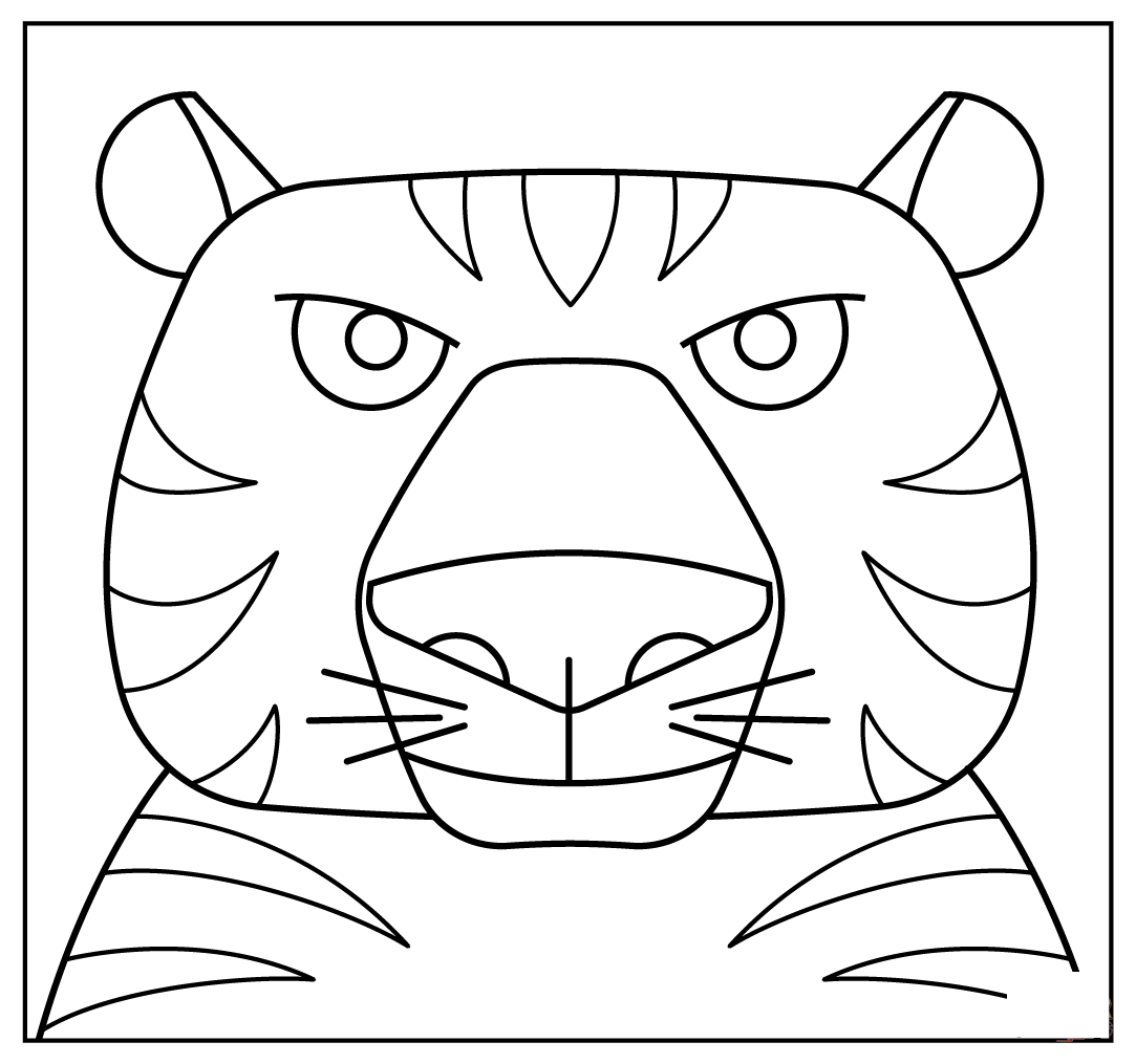 Desenho de Tigre para imprimir
