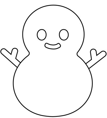 Desenho de Boneco de Neve para imprimir