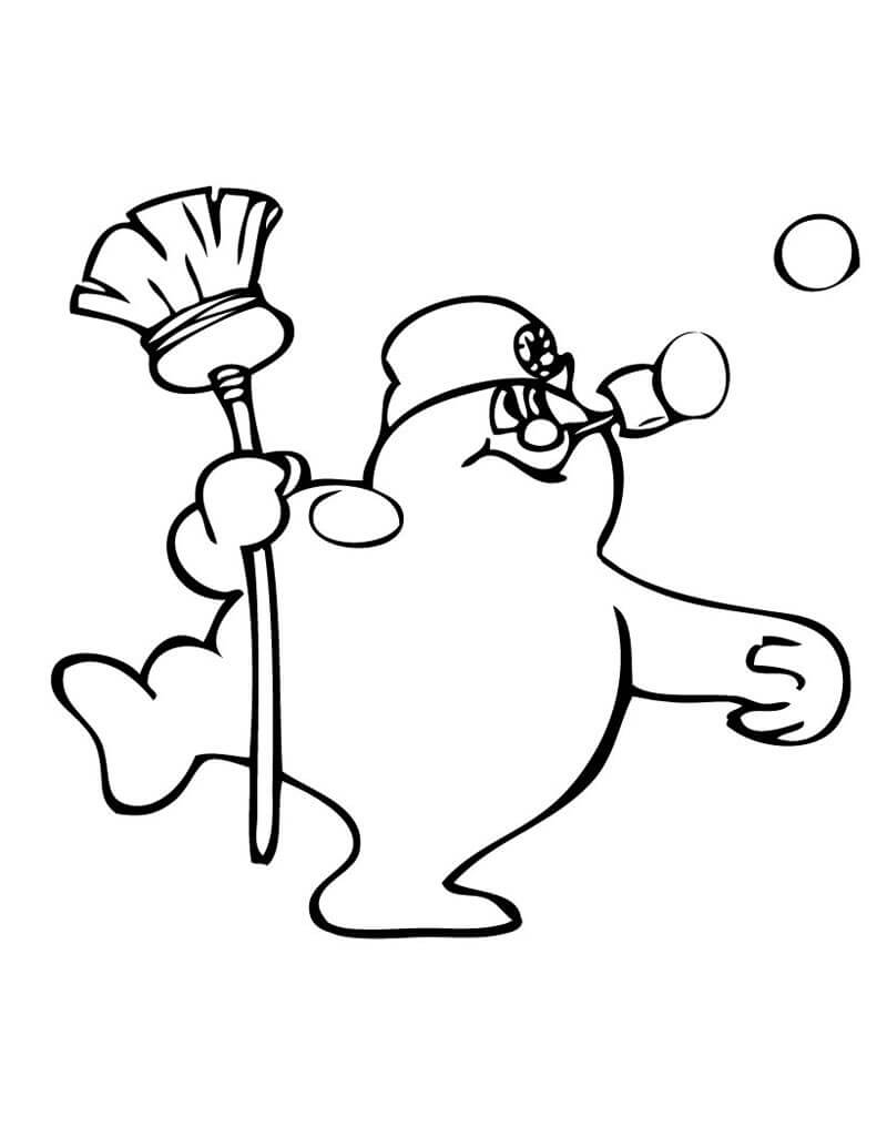 Desenho de Boneco de Neve para imprimir