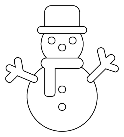 Desenho de Boneco de Neve para imprimir