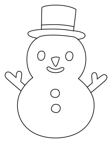 Desenho de Boneco de Neve para imprimir