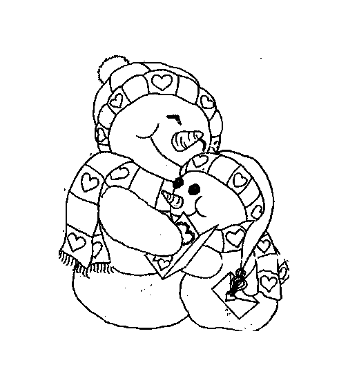 Desenho de Boneco de Neve para imprimir