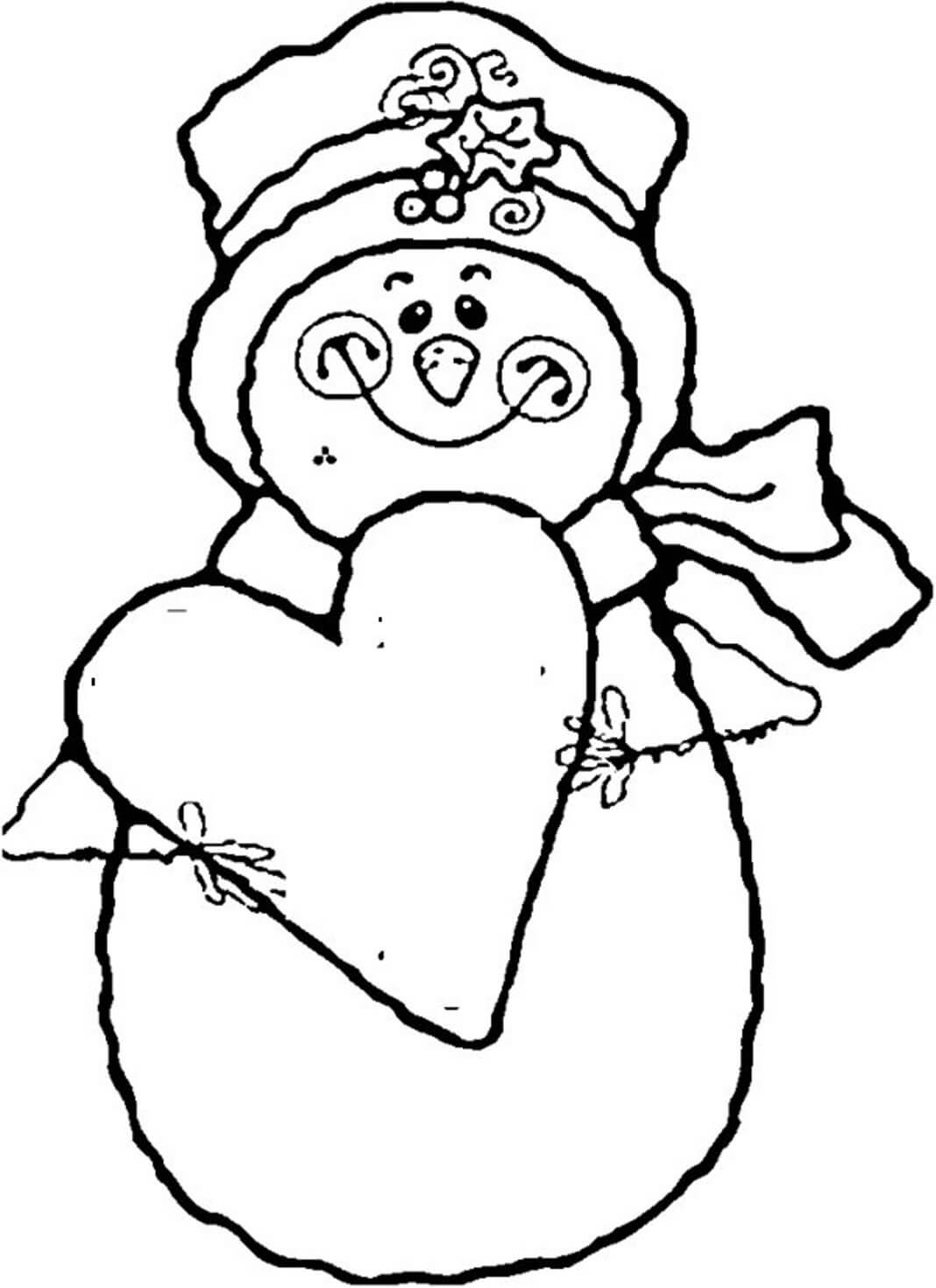 Desenho de Boneco de Neve para imprimir