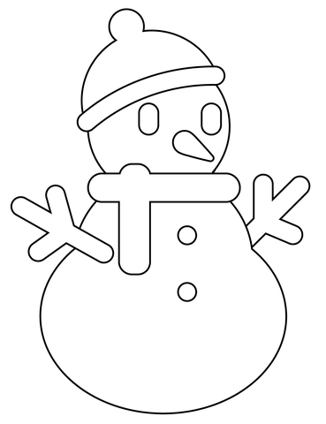 Desenho de Boneco de Neve para imprimir