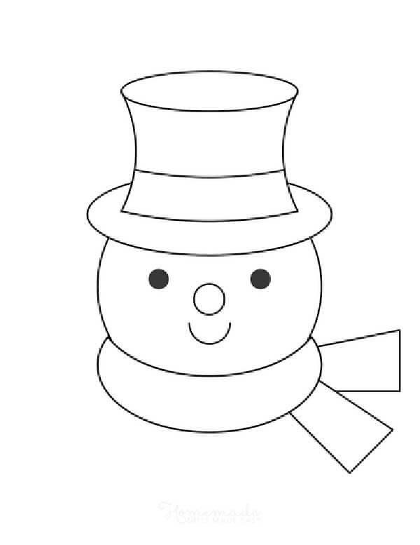 Desenho de Boneco de Neve para imprimir