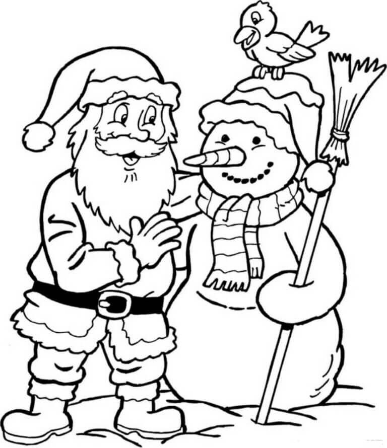 Desenho de Boneco de Neve para imprimir