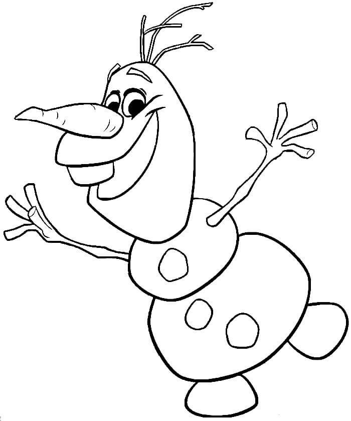 Desenho de Boneco de Neve para imprimir