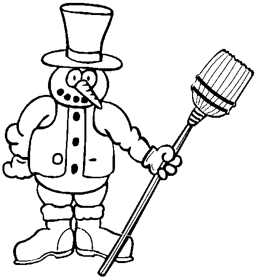 Desenho de Boneco de Neve para imprimir