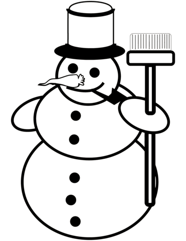 Desenho de Boneco de Neve para imprimir