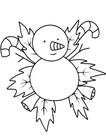 Desenho de Boneco de Neve para imprimir