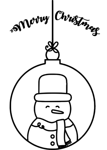 Desenho de Boneco de Neve para imprimir