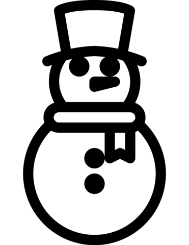 Desenho de Boneco de Neve para imprimir