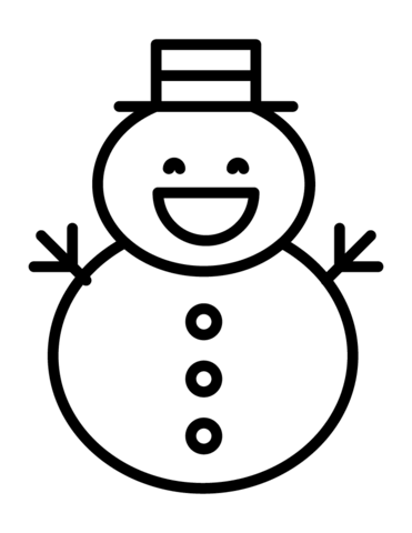 Desenho de Boneco de Neve para imprimir