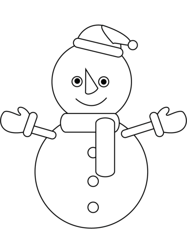 Desenho de Boneco de Neve para imprimir