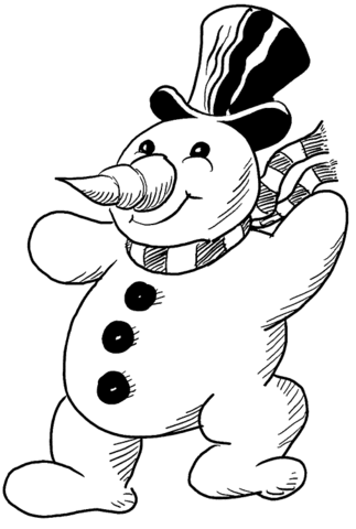 Desenho de Boneco de Neve para imprimir