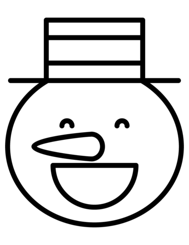 Desenho de Boneco de Neve para imprimir