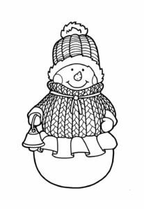 Desenho de Boneco de Neve para imprimir