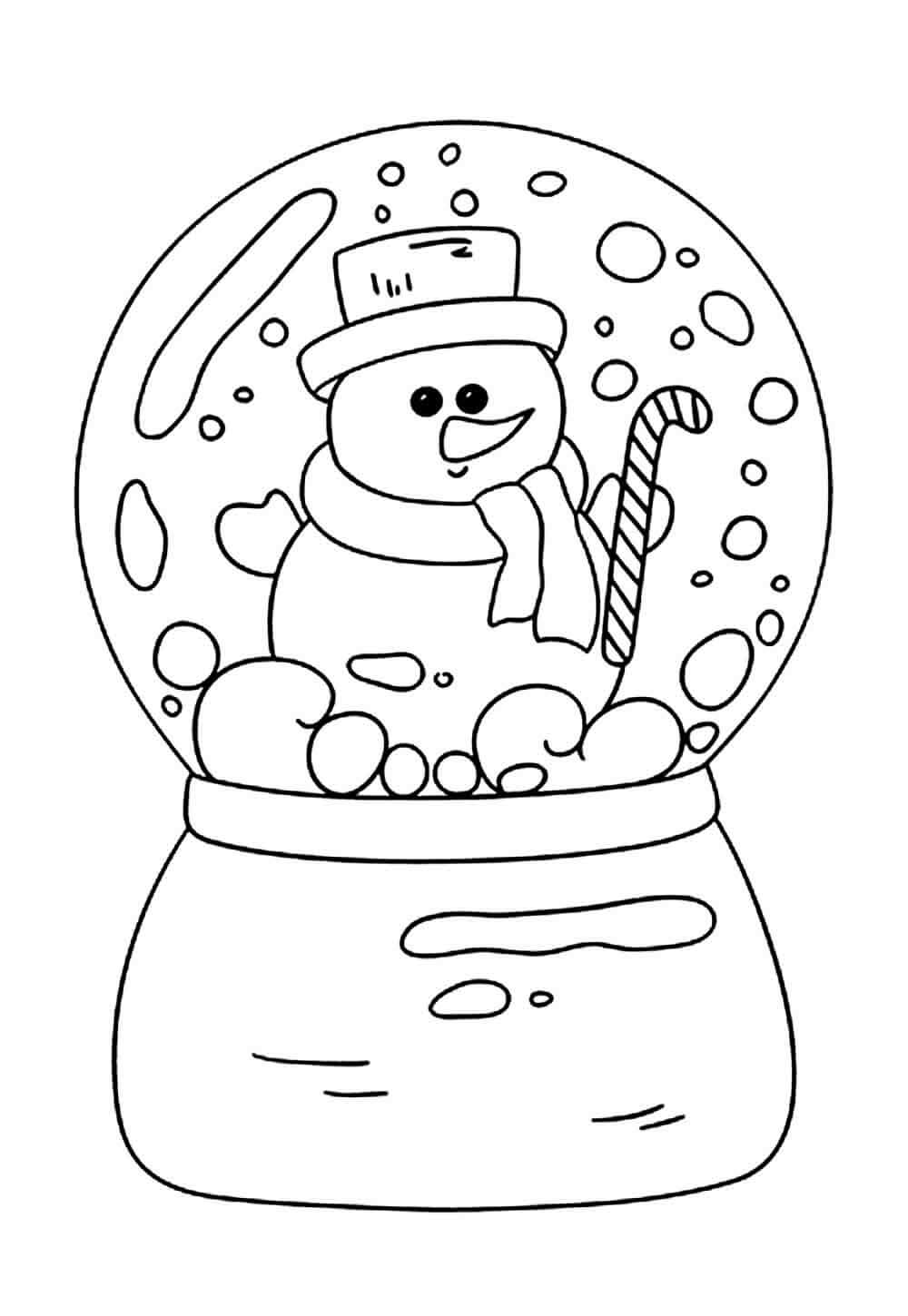 Desenho de Boneco de Neve para imprimir