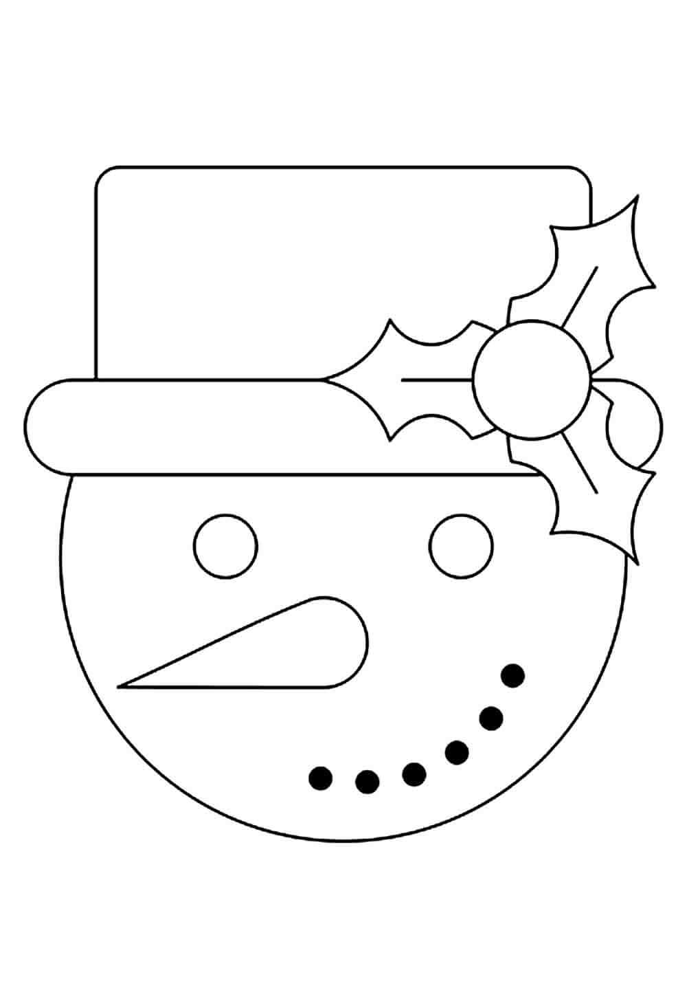 Desenho de Boneco de Neve para imprimir