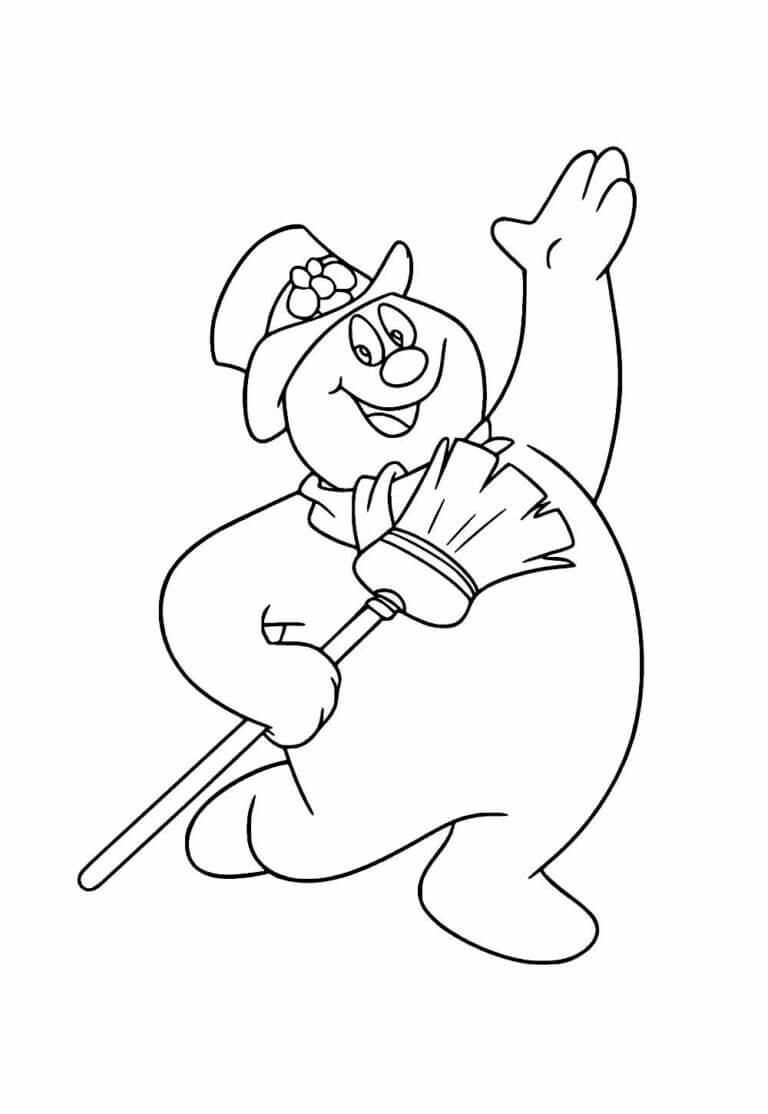 Desenho de Boneco de Neve para imprimir