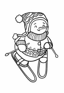 Desenho de Boneco de Neve para imprimir