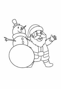 Desenho de Boneco de Neve para imprimir