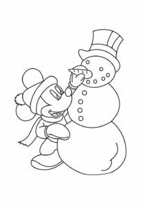 Desenho de Boneco de Neve para imprimir