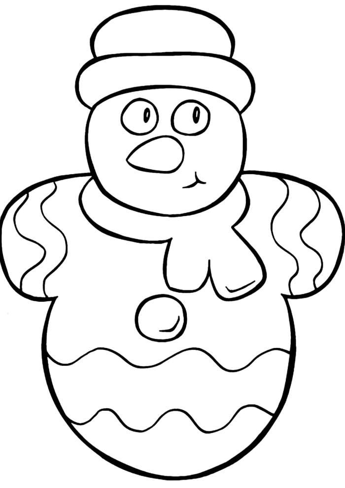 Desenho de Boneco de Neve para imprimir