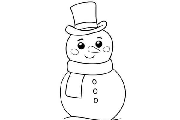 Desenho de Boneco de Neve para imprimir
