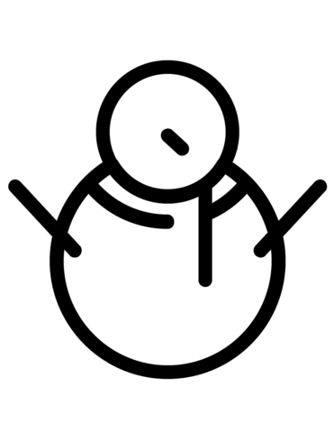 Desenho de Boneco de Neve para imprimir