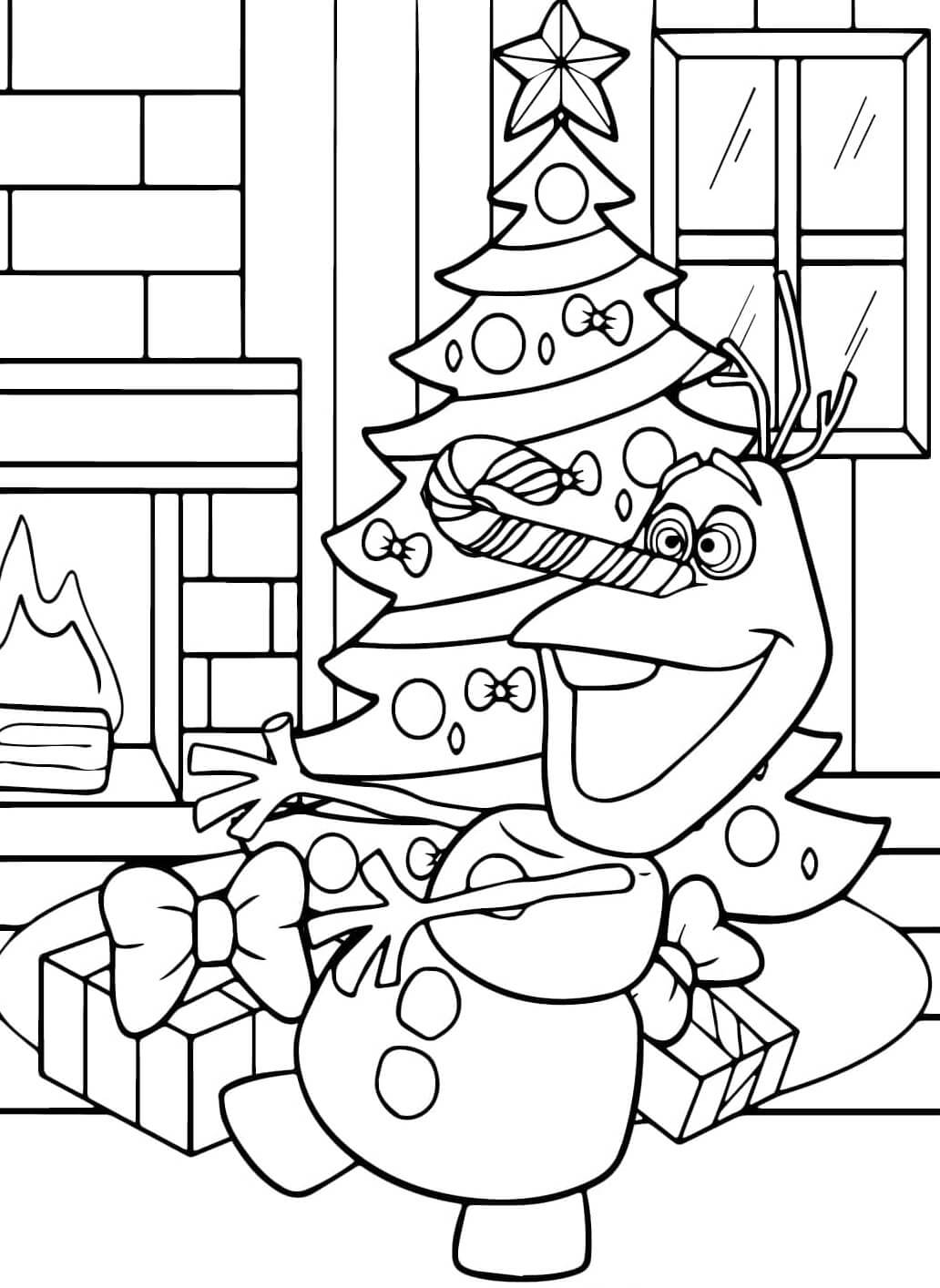 Desenho de Boneco de Neve para imprimir