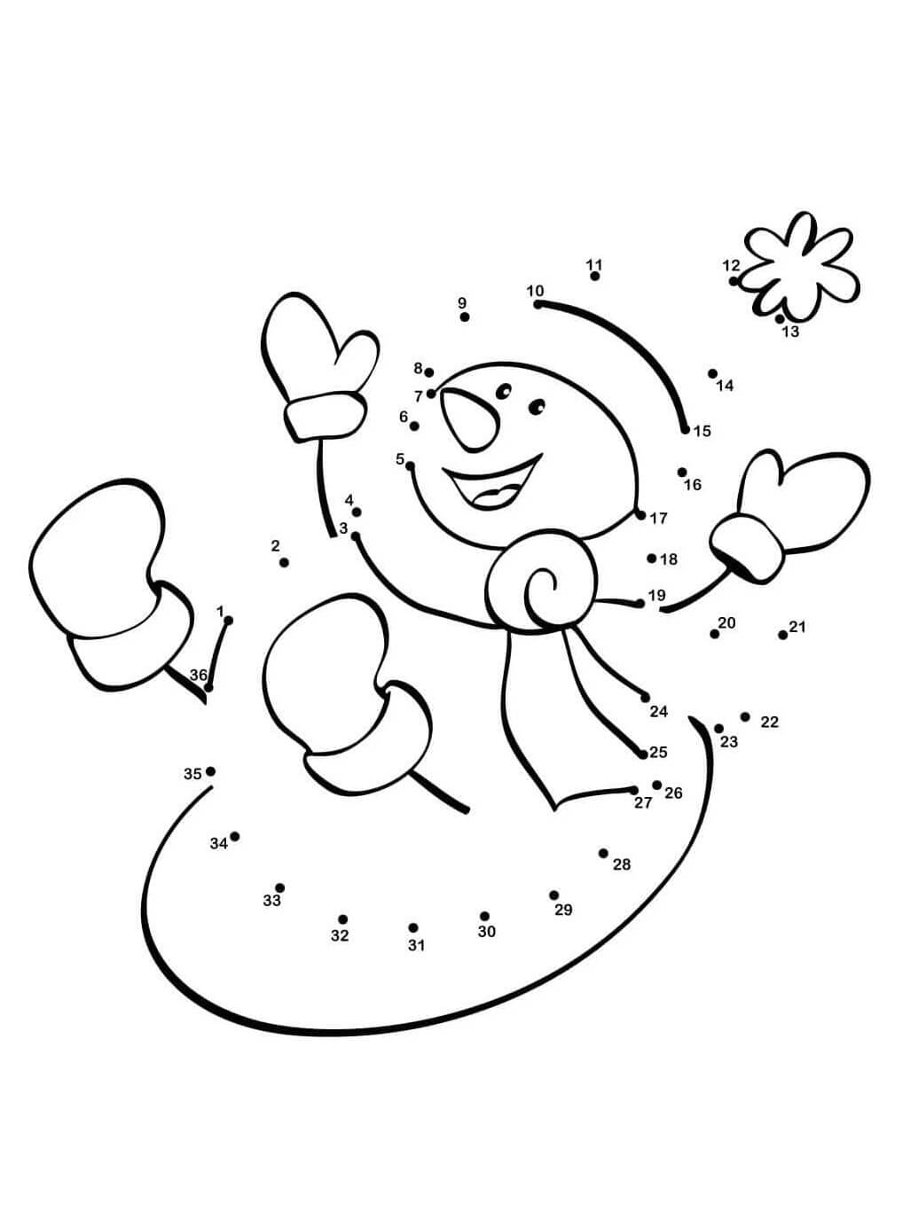 Desenho de Boneco de Neve para imprimir