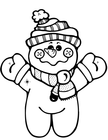 Desenho de Boneco de Neve para imprimir